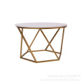 Nordic marble coffee table creative wrought iron home living room small round side table